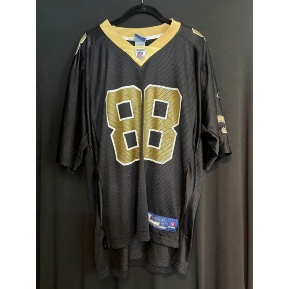 Youth Reebok New Orleans Saints #88 Shockey Black & Gold Jersey Size L